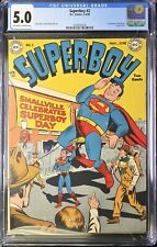 Superboy #2 CGC 5.0 DC Comic 1949 SOTI 1st Mention of Smallville picture