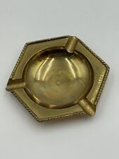 Vintage Solid Brass Footed Ashtray Trinket Dish Soap Dish MCM picture