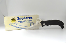 Spyderco C40S JotSingh Khalsa Serrated Folding Knife, Excellent Shape Open Box picture