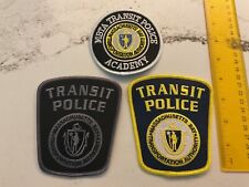 Massachusetts MBTA Transit Police collectors patch set 3 titles New full size picture