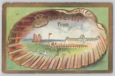 Postcard Pennsylvania York Souvenir Sea Shell Embossed Vintage Antique 1914 picture