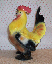 Ceramic ROOSTER FIGURINE Multicolor Vintage Country Farmhouse Decor 8.5 ” Tall picture