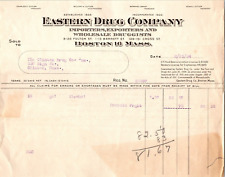 Eastern Drug Company Boston MA 1924 Billhead Prohibition 15 gal Alcohol picture