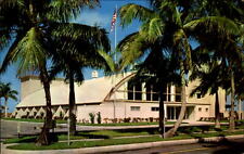 Exhibition Hall on Caloosahatchee River Fort Myers Florida palm trees ~ 1950s picture