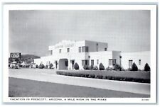 c1930's Apache Lodge Motel Hotel Roadside Scene Car Prescott Arizona AZ Vintage picture