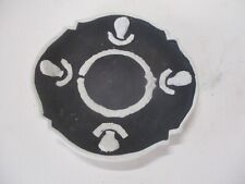 Vintage Black and White Saucer with Greek Faces 6466 picture
