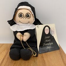 Vintage Sister Mary Nostalgia Says Plush Doll With Rosary Abby Press 2000 picture