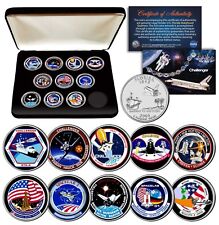 SPACE SHUTTLE CHALLENGER MISSION NASA Florida State Quarters 10-Coin Set w/ BOX picture