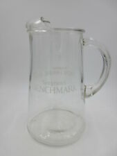 VINTAGE SEAGRAM'S BENCHMARK GLASS PITCHER seagram's printed 3 times 7.5