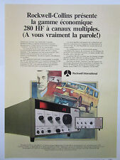 7/1978 PUB ROCKWELL COLLINS RADIO HF DEVICE SERIES 280 LAND ROVER FRENCH AD picture