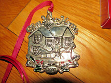 2007 GORHAM CHRISTMAS ORNAMENT Silver Plated Our New Home House Jewels 3.5
