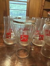 (14)  1970s 7up The Uncola Upside Down Glasses Nise Set To Have. picture