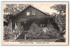 Winona Lake Indiana IN Postcard Billy Sunday Home Exterior Scene c1920' Antique picture