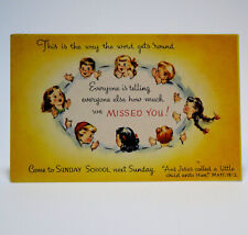 Vintage Unused 1950s Curt Teich Cowboy Prayer Post Card C.T. Art Colortone picture