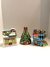 Vtg. Mr. Christmas Animated Music Box Set ~ Train, Christmas Tree, Gingerbread picture