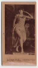 1890s Admiral Cigarettes N392 Tobacco Card Theater Actress Mlle. St. Clair USA picture