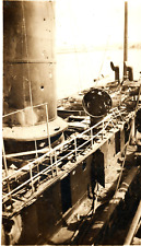 Steamship Warship Ship World War I  Battle Damage RPPC Real Photo Postcard picture