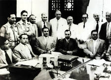 Iraq's General Abdel Kerim Kassem With Iraq's New Cabinet 1959 Old Photo picture