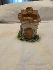 Vintage Collectible Village Cottage Ceramic Salt And Pepper Shakers, Stackable picture