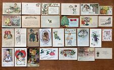 Lot of (28) Vintage Holiday Postcards Cards - Christmas Easter Valentines Bday picture