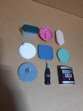 Vintage 1980s Tupperware Miniature Refrigerator Magnets Hershey's Cocoa Lot of 9 picture