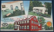 Brown's Court, Fredericksburg, VA Multi-View Postcard 1955 picture
