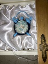 Vintage 1998 Sanrio Blue Hello Kitty Angel Wings Mini Alarm Clock. picture