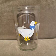Vintage BAMA Geese with Blue Bows Jelly Glass Jar picture