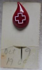 Red Cross Blood Donor red plastic stick pin October 9, 1969? - clean & minty picture