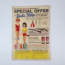 1964 Carnation Milk - Barbie, Midge Doll Advertisement Ad Page picture