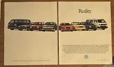 1990 Volkswagen Full Line Bus Golf Fahrvergnugen Reality 2-Pg 90s Print Ad picture