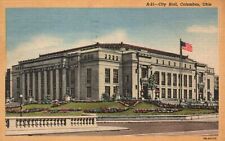 Vintage Postcard 1955 City Hall Historical Building Landmark Office Columbus OH picture