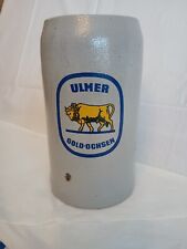 Vintage Ulmer Gold-Ochsen Large Ceramic Beer  Stein SOME DINGS(SEE PICTURES) B19 picture