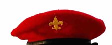 Vintage Boy Scouts of America Official Red Beret 100% Wool - Large picture