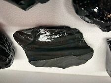 Black Obsidian Stone Rough Raw Chunk, High Grade A Quality - Healing Crystals picture