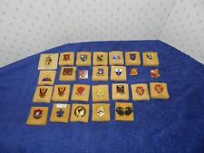 Lot of 26 Vintage Clutch Back Metal Enamel Military Insignia Assorted picture