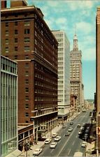 Vtg Massachusetts MA Boston Avenue Street View from 5th 1950s Chrome Postcard picture