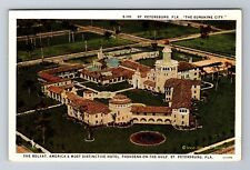 St Petersburg FL-Florida, Aerial The Rolyat Hotel, Advertise, Vintage Postcard picture