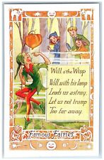 Famous Fairies Postcard Will O' The Wisp With His Lamp Children Fantasy c1910's picture