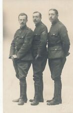 Three Soldiers Real Photo Postcard rppc - 1919 picture