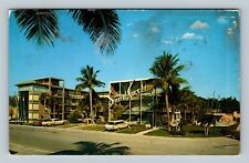 Ft Lauderdale Sand Castle Motel Classic Cars Antique Vintage Florida Postcard picture
