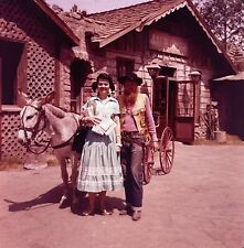c1950s Knotts Berry Farm~Music Hall~Western Cowboy & Donkey~120mm VTG Film Slide picture