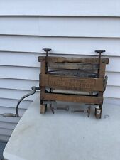 1896 Antique Wood WRINGER WASHER Folding Double Bench picture