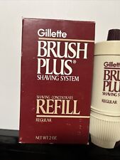 Gillette Brush Plus Shaving System Refill Shaving Concentrate Vintage 1984 2oz picture