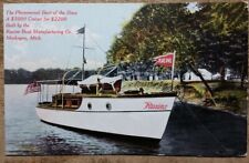 1910 Racine Boat Mfg Co., Muskegon MI Michigan Adv PC Post Card Boat of the Show picture