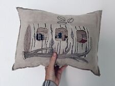 12 x 16 Coral & Tusk Embroidered “Aspen Log Home” Decorative Linen Pocket Pillow picture