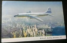 B.O.A.C. Turbo-Prop Britannia Air Liner Vintage Postcard PC picture