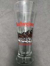 Vintage Budweiser Clydesdale Holiday 1989 Winter Beer Pilsner Drinking Glass picture