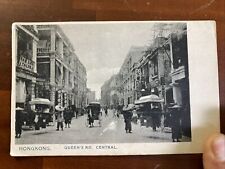 Circa 1910 RPPC Post Card Colonial Hong Kong. Queen’s Road Central Street Scene. picture