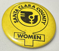 Vintage Santa Clara County Women’s Rights Peace Dove Equality Pin Pinback Button picture